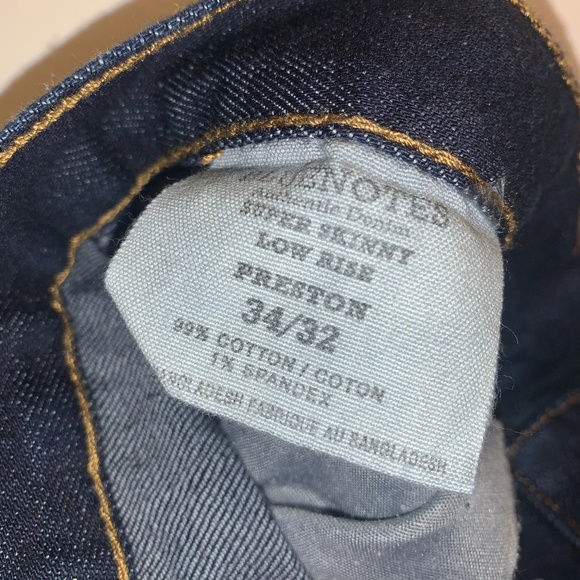 Dark Wash Skinny Mens Jeans 34x32 - Picture 5 of 6